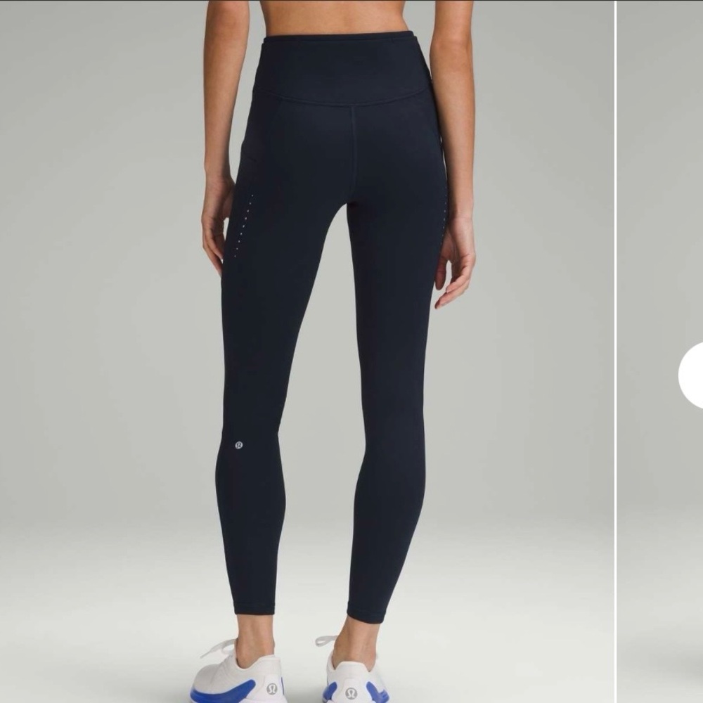 Lululemon Fast And Free Fleece High Rise 28” Leggings, True Navy